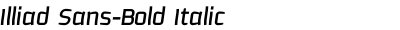 Illiad Sans-Bold Italic